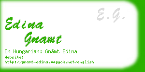 edina gnamt business card